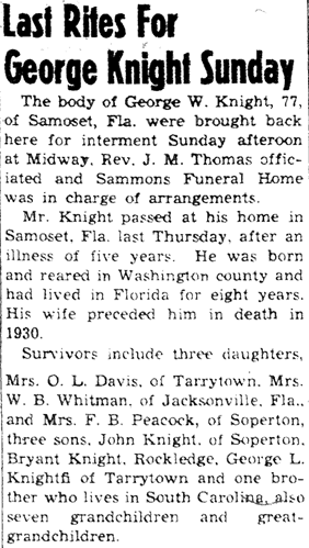 16 George's obituary